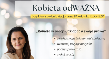 Kobieta odWażna - bezpłatne szkolenie stacjonarne