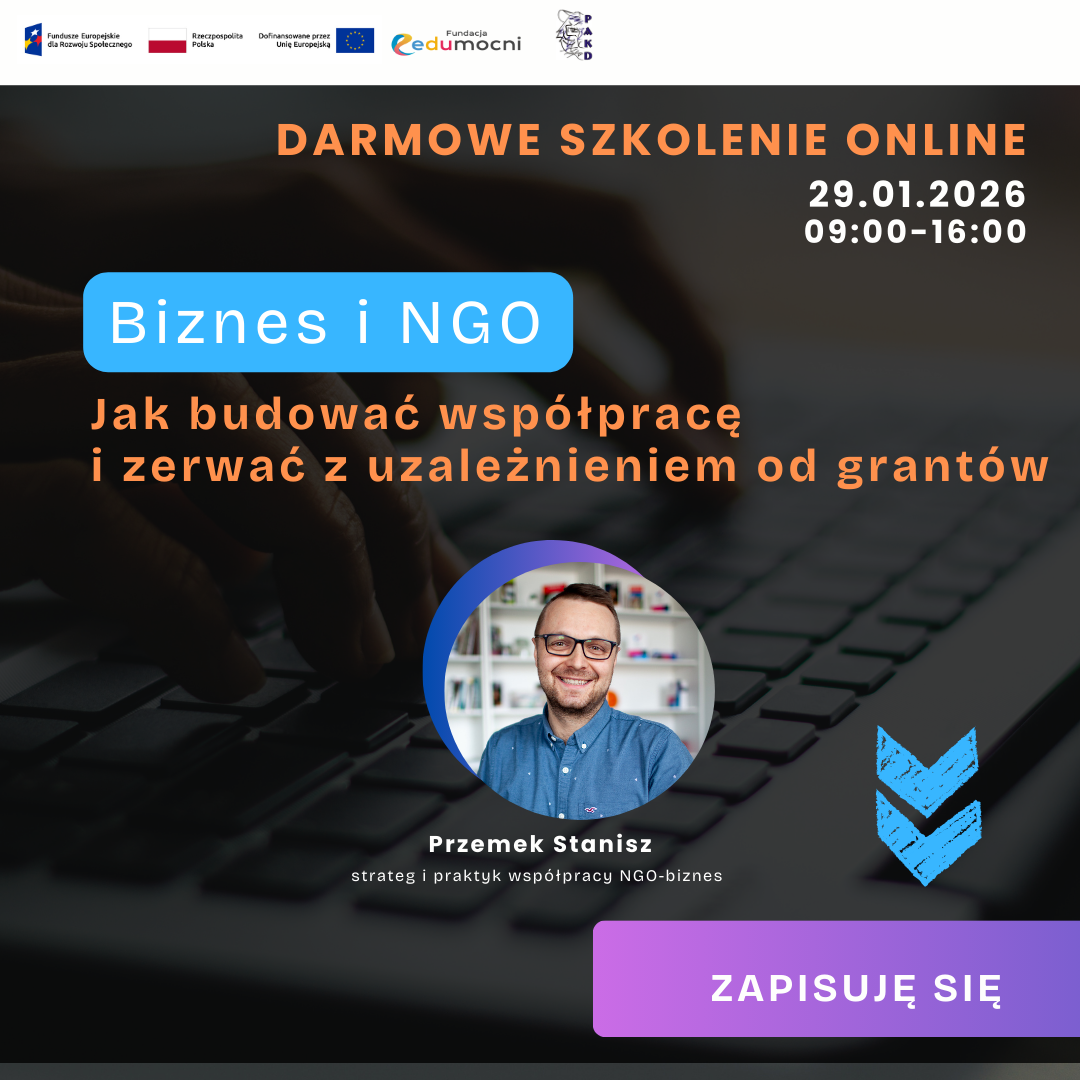 Szkolenie jak budować wsp&oacute;łpracę i zerwać z uzależnieniem od grant&oacute;w